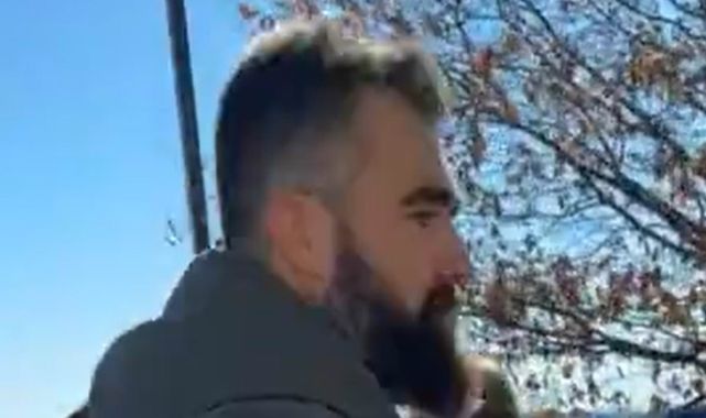 Jason Kelce Slams Fan's Phone To Ground After Travis And Taylor Joke ...